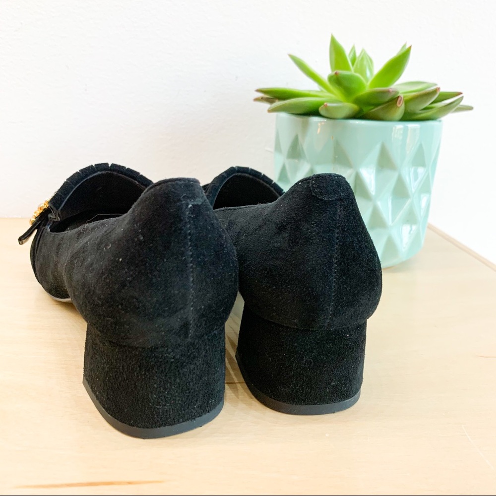 NINE WEST Black suede loafers with bling buckle! - Picture 11 of 12